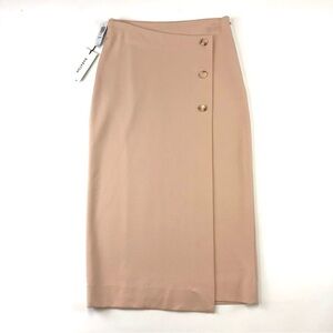 Babaton Aritzia Billy pink prima NWT jersey knit button front midi skirt Size 6